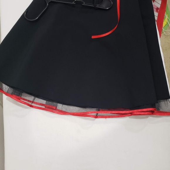 Taboo Dress with Red Satin Trim and tulle - Picture 6 of 8